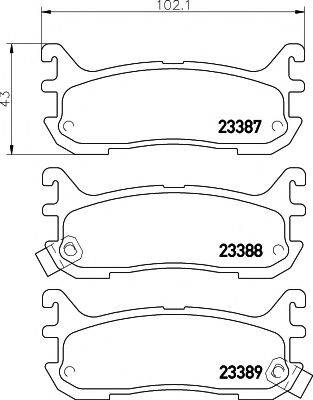 PAGID T1299 Комплект тормозных колодок, дисковый тормоз