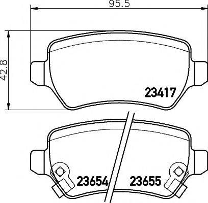 PAGID T5158 Комплект тормозных колодок, дисковый тормоз