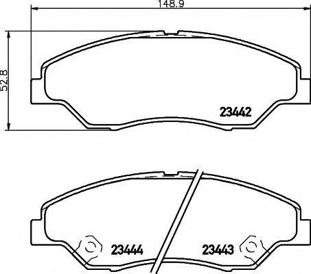 PAGID T1277 Комплект тормозных колодок, дисковый тормоз