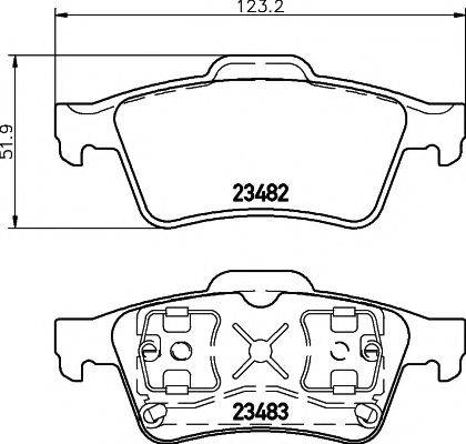 PAGID T1215 Комплект тормозных колодок, дисковый тормоз