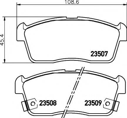 PAGID T1269 Комплект тормозных колодок, дисковый тормоз