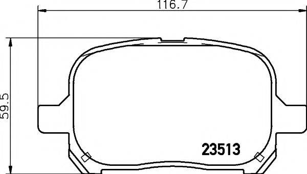 PAGID T1239 Комплект тормозных колодок, дисковый тормоз