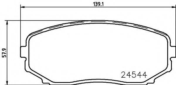 PAGID T1691 Комплект тормозных колодок, дисковый тормоз