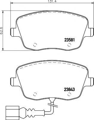 PAGID T5161 Комплект тормозных колодок, дисковый тормоз