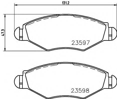 PAGID T1245 Комплект тормозных колодок, дисковый тормоз