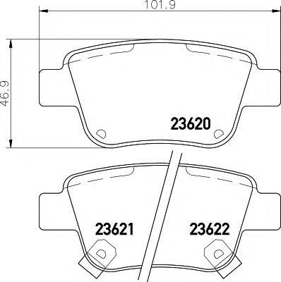 PAGID T3130 Комплект тормозных колодок, дисковый тормоз