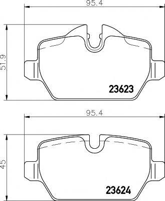 PAGID T1445 Комплект тормозных колодок, дисковый тормоз