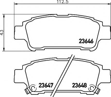 PAGID T1343 Комплект тормозных колодок, дисковый тормоз