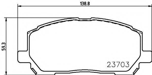 PAGID T1431 Комплект тормозных колодок, дисковый тормоз