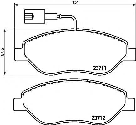 PAGID T5164 Комплект тормозных колодок, дисковый тормоз