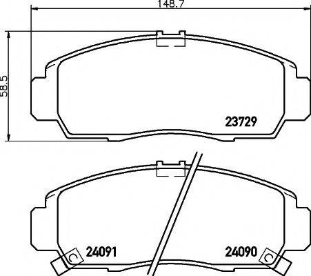 PAGID T1284 Комплект тормозных колодок, дисковый тормоз