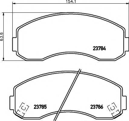 PAGID T1321 Комплект тормозных колодок, дисковый тормоз