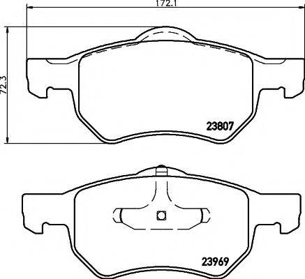 PAGID T1381 Комплект тормозных колодок, дисковый тормоз