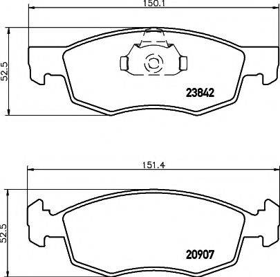 PAGID T1345 Комплект тормозных колодок, дисковый тормоз