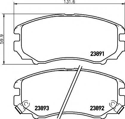 PAGID T1412 Комплект тормозных колодок, дисковый тормоз