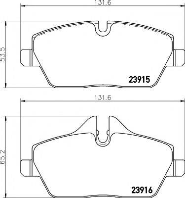 PAGID T1827 Комплект тормозных колодок, дисковый тормоз