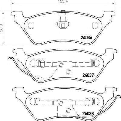 PAGID T1421 Комплект тормозных колодок, дисковый тормоз