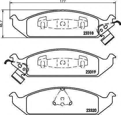 PAGID T1694 Комплект тормозных колодок, дисковый тормоз