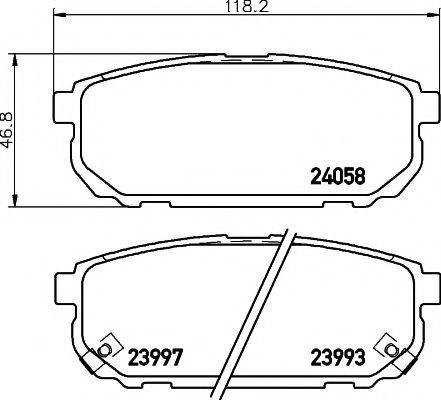 PAGID T1401 Комплект тормозных колодок, дисковый тормоз