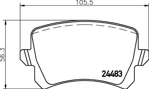 PAGID T1699 Комплект тормозных колодок, дисковый тормоз