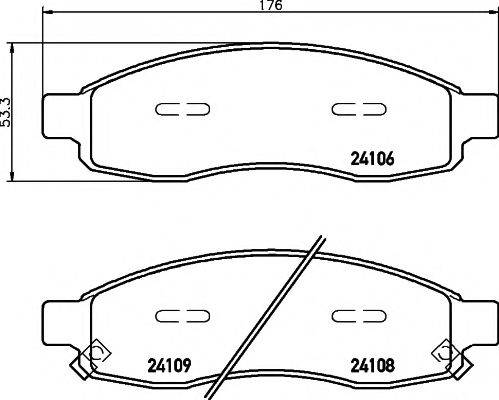 PAGID T1739 Комплект тормозных колодок, дисковый тормоз