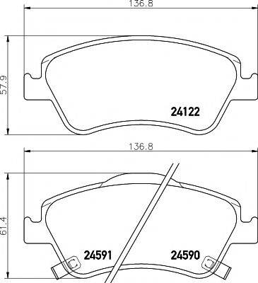 PAGID T1726 Комплект тормозных колодок, дисковый тормоз