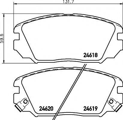 PAGID T1723 Комплект тормозных колодок, дисковый тормоз