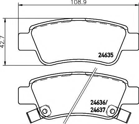 PAGID T1729 Комплект тормозных колодок, дисковый тормоз