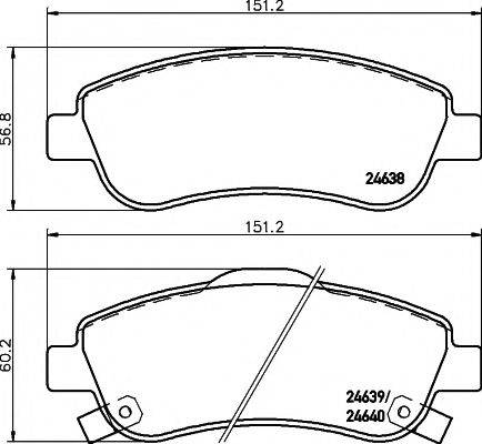 PAGID T1731 Комплект тормозных колодок, дисковый тормоз