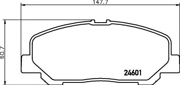 PAGID T1823 Комплект тормозных колодок, дисковый тормоз