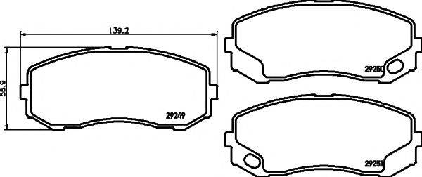 PAGID C7004 Комплект тормозных колодок, дисковый тормоз