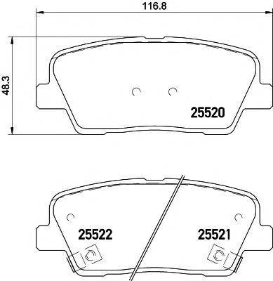 PAGID T2384 Комплект тормозных колодок, дисковый тормоз