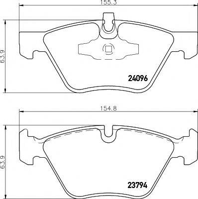 PAGID T1509 Комплект тормозных колодок, дисковый тормоз