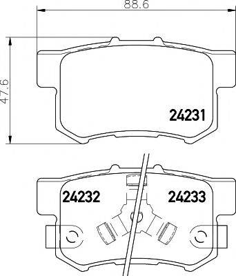 PAGID T1521 Комплект тормозных колодок, дисковый тормоз