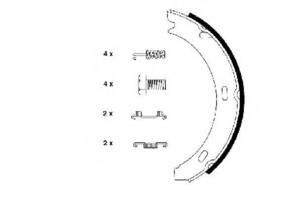 PAGID H8075 Комплект тормозных колодок, стояночная тормозная система