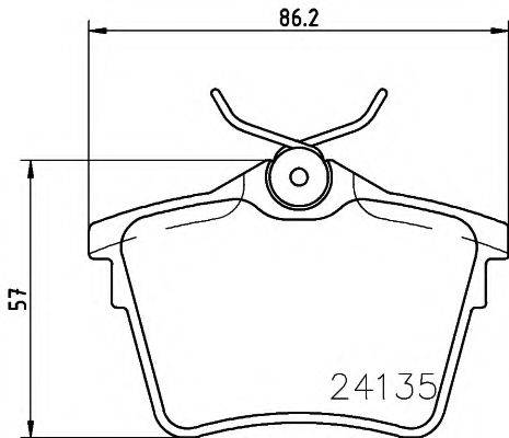 PAGID T1463 Комплект тормозных колодок, дисковый тормоз