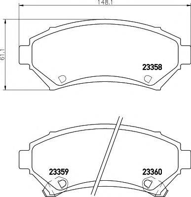 PAGID T3086 Комплект тормозных колодок, дисковый тормоз