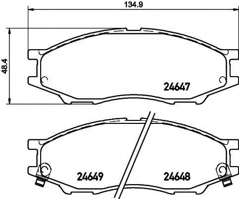 PAGID T1874 Комплект тормозных колодок, дисковый тормоз