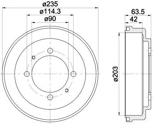 PAGID 61300 Тормозной барабан