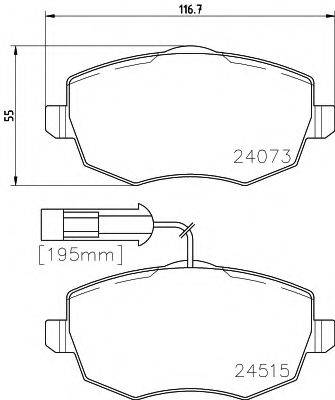 PAGID T1649 Комплект тормозных колодок, дисковый тормоз