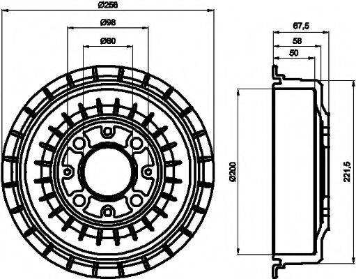 PAGID 62902 Тормозной барабан