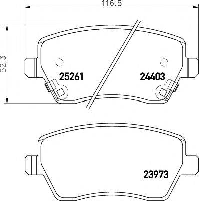 PAGID T2087 Комплект тормозных колодок, дисковый тормоз