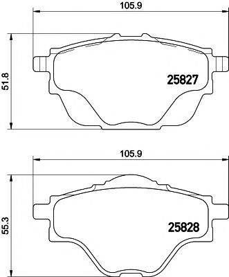 PAGID T2304 Комплект тормозных колодок, дисковый тормоз