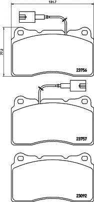 PAGID T2308 Комплект тормозных колодок, дисковый тормоз