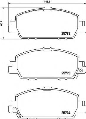 PAGID T2332 Комплект тормозных колодок, дисковый тормоз