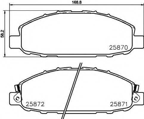 PAGID T2329 Комплект тормозных колодок, дисковый тормоз