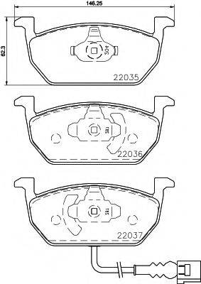 PAGID T2438 Комплект тормозных колодок, дисковый тормоз