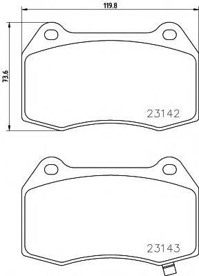 PAGID T2459 Комплект тормозных колодок, дисковый тормоз