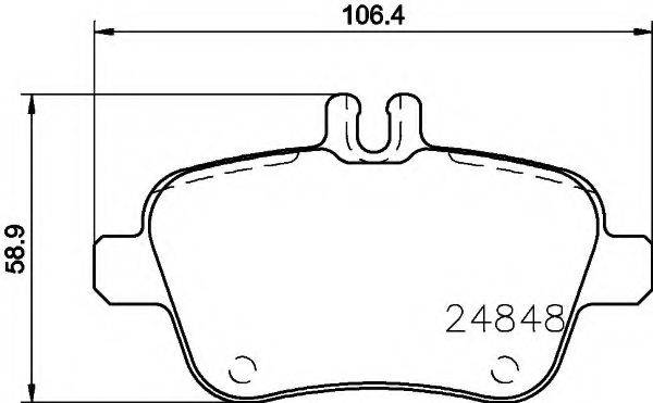 PAGID T2418 Комплект тормозных колодок, дисковый тормоз