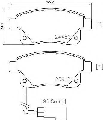 PAGID T1642 Комплект тормозных колодок, дисковый тормоз